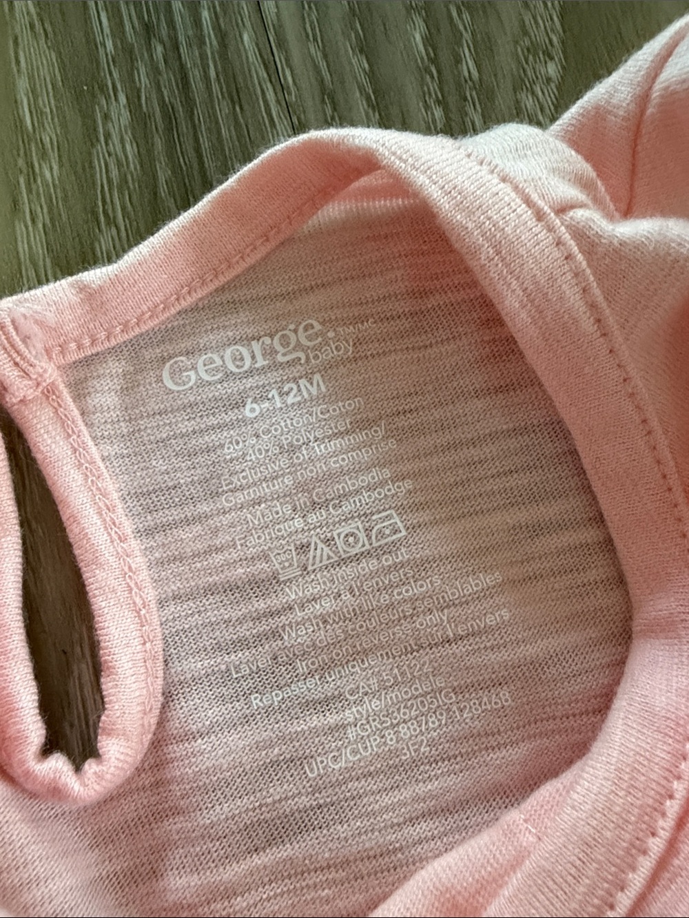 George 2pc Set Daisy Ribbed 6-12mo - Picture 6 of 6